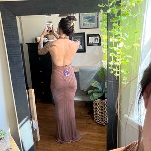Windsor Backless Brown Dress